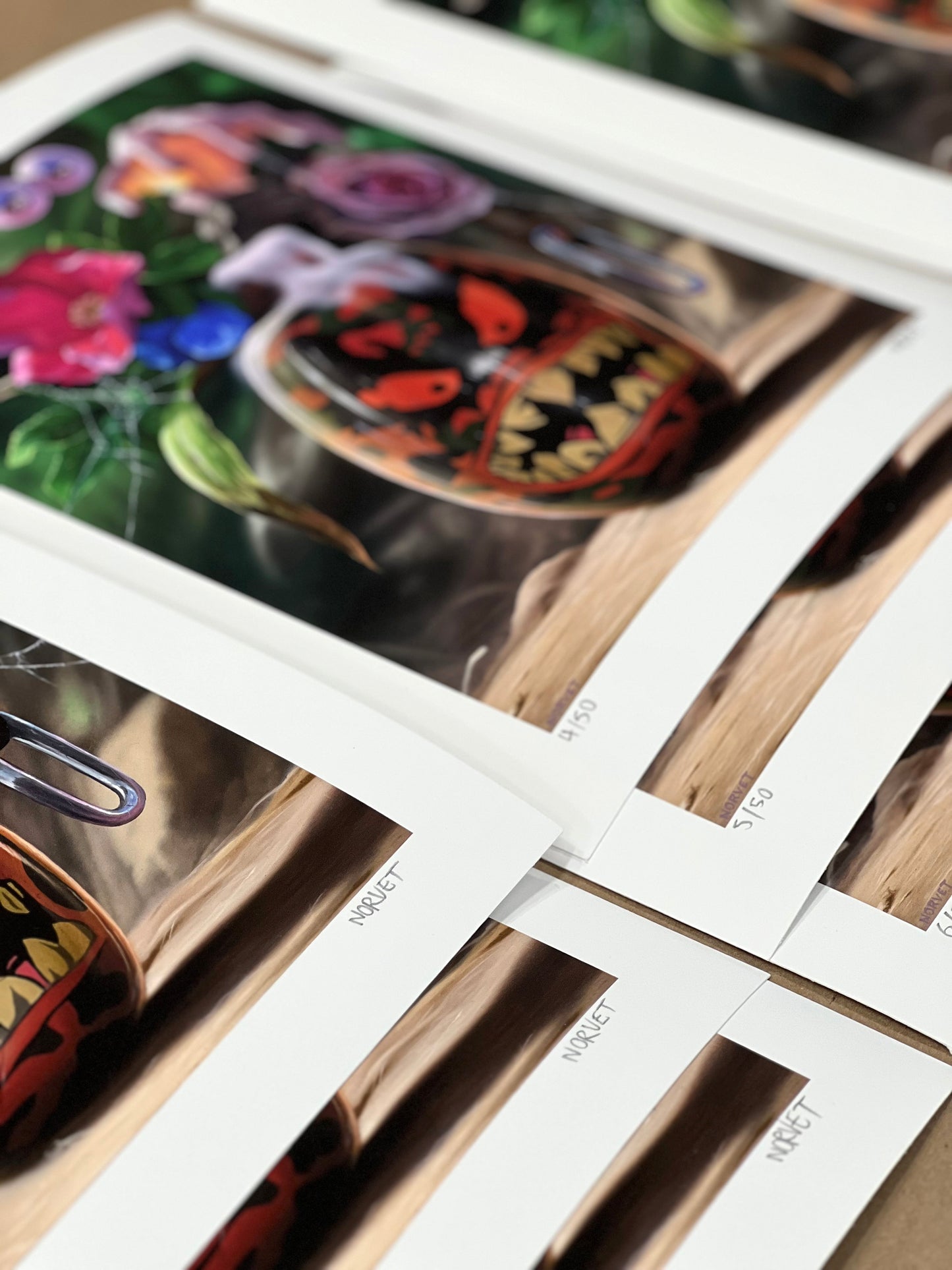 "Angry Camouflage Vase with Flowers" Limited-Edition Print
